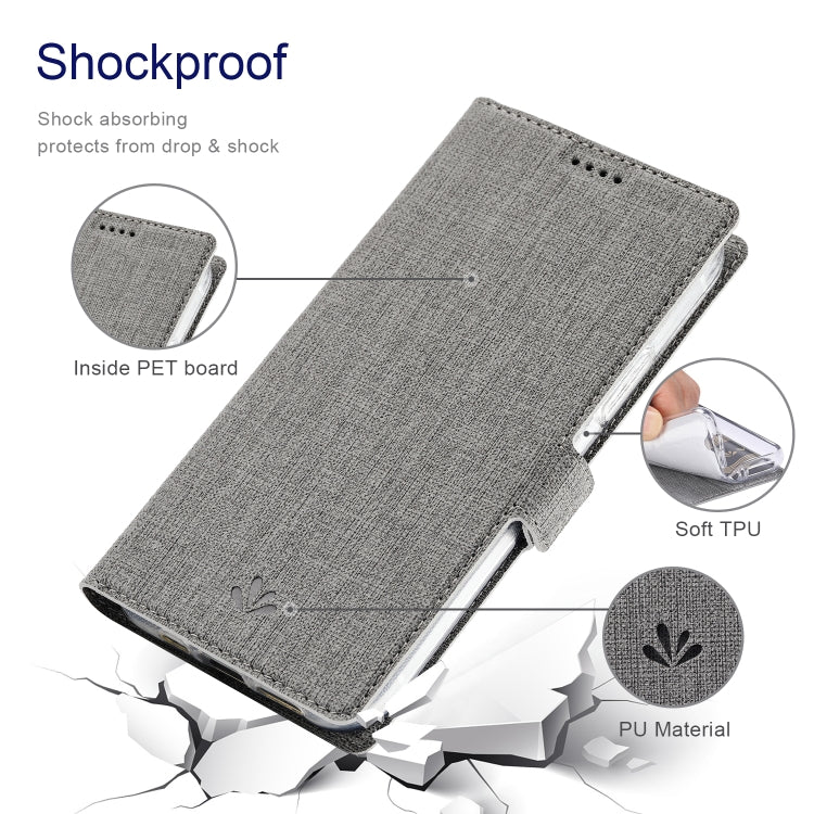 For OnePlus Nord N10 5G ViLi K Series Shockproof Magnetic Buckle Leather Phone Case(Grey) - OnePlus Cases by ViLi | Online Shopping UK | buy2fix