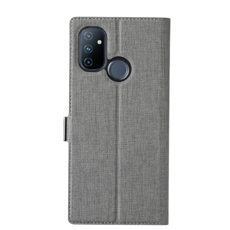 For OnePlus Nord N100 ViLi K Series Shockproof Magnetic Buckle Leather Phone Case(Grey) - OnePlus Cases by ViLi | Online Shopping UK | buy2fix