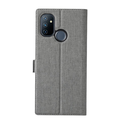 For OnePlus Nord N100 ViLi K Series Shockproof Magnetic Buckle Leather Phone Case(Grey) - OnePlus Cases by ViLi | Online Shopping UK | buy2fix