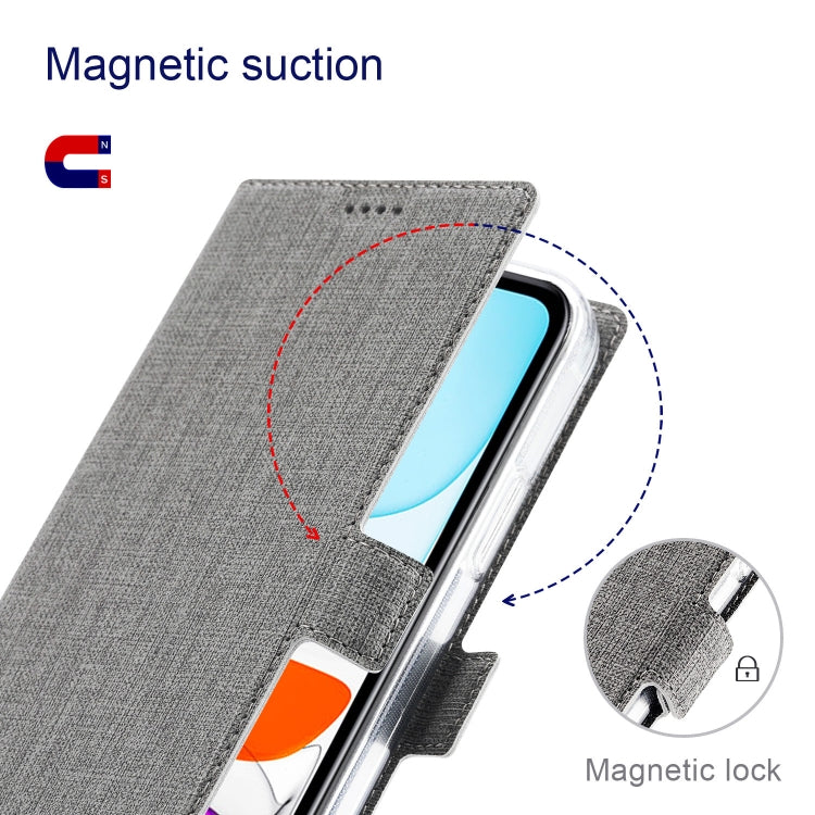 For OnePlus Nord N100 ViLi K Series Shockproof Magnetic Buckle Leather Phone Case(Grey) - OnePlus Cases by ViLi | Online Shopping UK | buy2fix