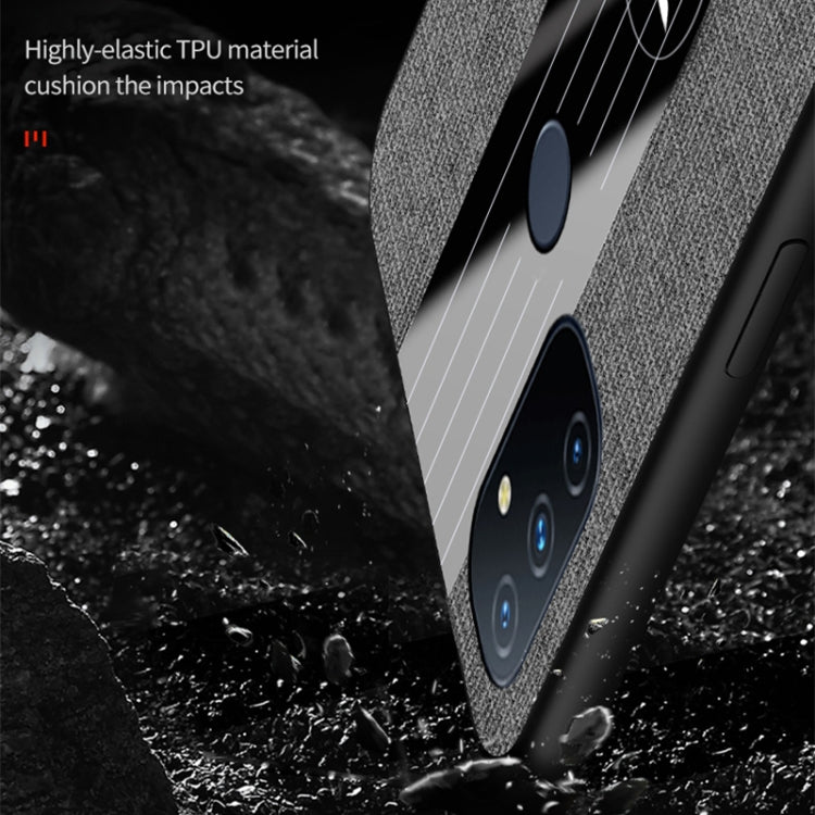 For OnePlus Nord N100 XINLI Stitching Cloth Texture TPU Phone Case with Ring Holder(Grey) - OnePlus Cases by XINLI | Online Shopping UK | buy2fix