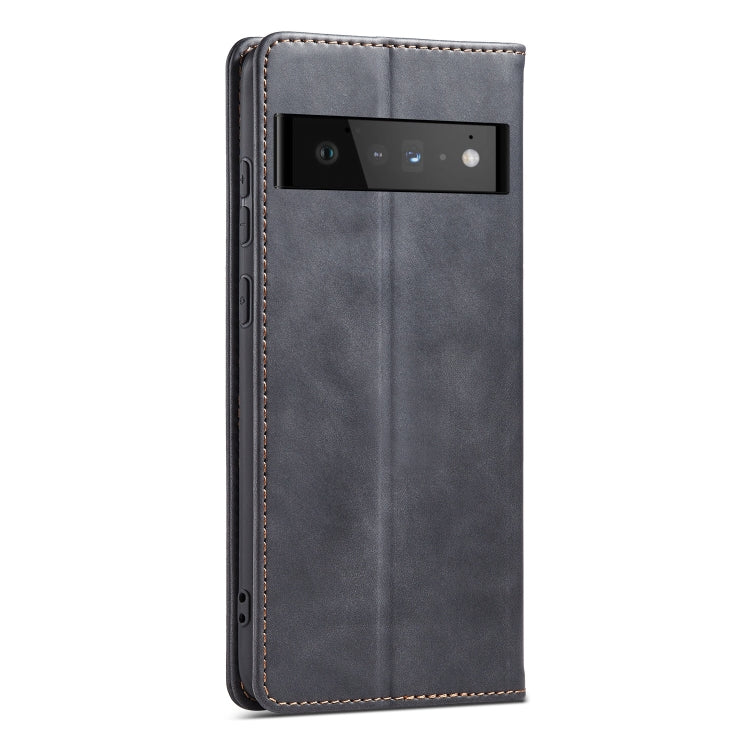 For Google Pixel 6 Pro Magnetic Dual-fold Leather Phone Case(Black) - Google Cases by buy2fix | Online Shopping UK | buy2fix