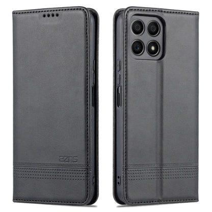 For Honor X30i AZNS Magnetic Calf Texture Horizontal Flip Leather Phone Case(Black) - Honor Cases by AZNS | Online Shopping UK | buy2fix