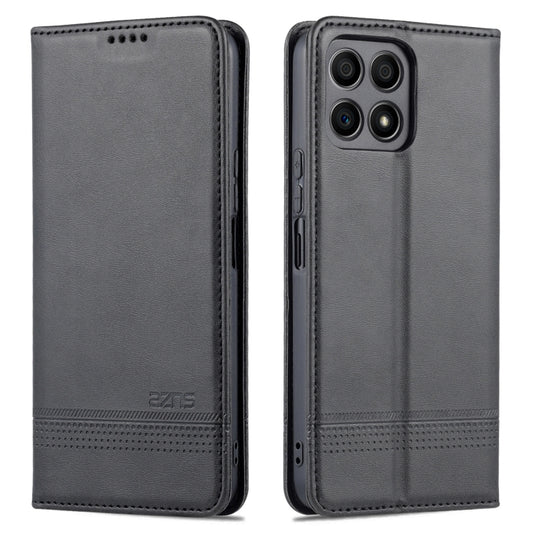 For Honor X30i AZNS Magnetic Calf Texture Horizontal Flip Leather Phone Case(Black) - Honor Cases by AZNS | Online Shopping UK | buy2fix