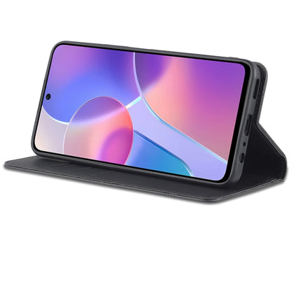 For Honor X30i AZNS Magnetic Calf Texture Horizontal Flip Leather Phone Case(Black) - Honor Cases by AZNS | Online Shopping UK | buy2fix