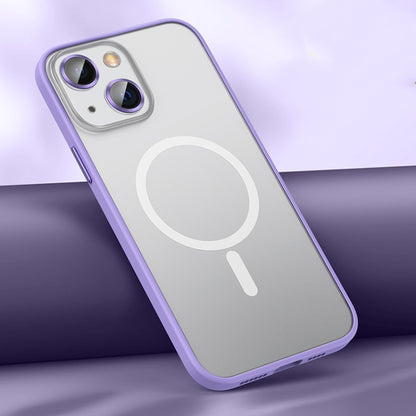 For iPhone 13 MagSafe Matte Phone Case(Purple) - iPhone 13 Cases by buy2fix | Online Shopping UK | buy2fix