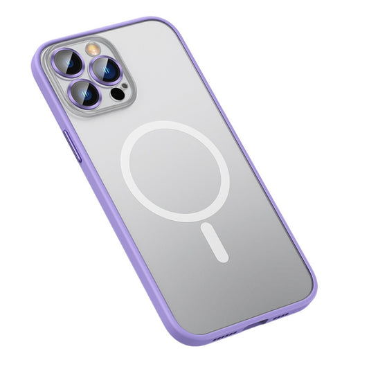 For iPhone 12 Pro Max MagSafe Matte Phone Case(Purple) - iPhone 12 Pro Max Cases by buy2fix | Online Shopping UK | buy2fix