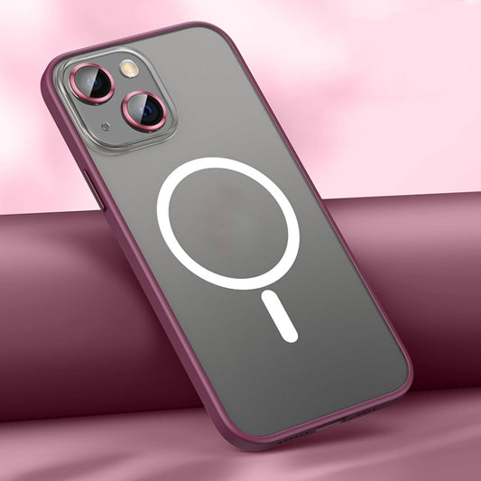 For iPhone 12 MagSafe Matte Phone Case(Red) - iPhone 12 / 12 Pro Cases by buy2fix | Online Shopping UK | buy2fix