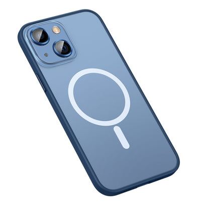 For iPhone 12 MagSafe Matte Phone Case(Dark Blue) - iPhone 12 / 12 Pro Cases by buy2fix | Online Shopping UK | buy2fix