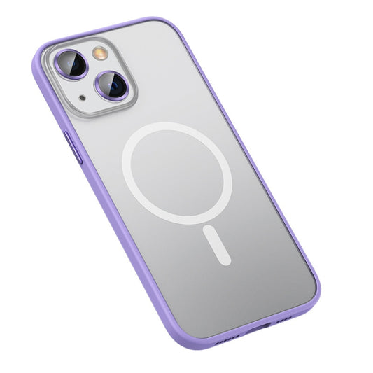 For iPhone 12 MagSafe Matte Phone Case(Purple) - iPhone 12 / 12 Pro Cases by buy2fix | Online Shopping UK | buy2fix