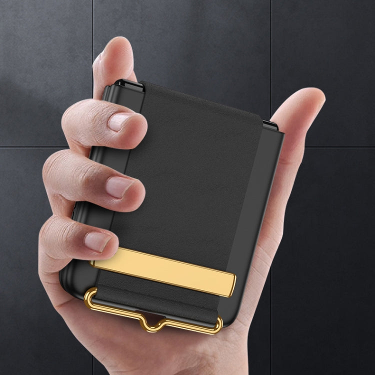 For Samsung Galaxy Z Flip3 5G GKK Ultra-thin Full Coverage Phone Case with Wristband(Black) - Galaxy Phone Cases by GKK | Online Shopping UK | buy2fix