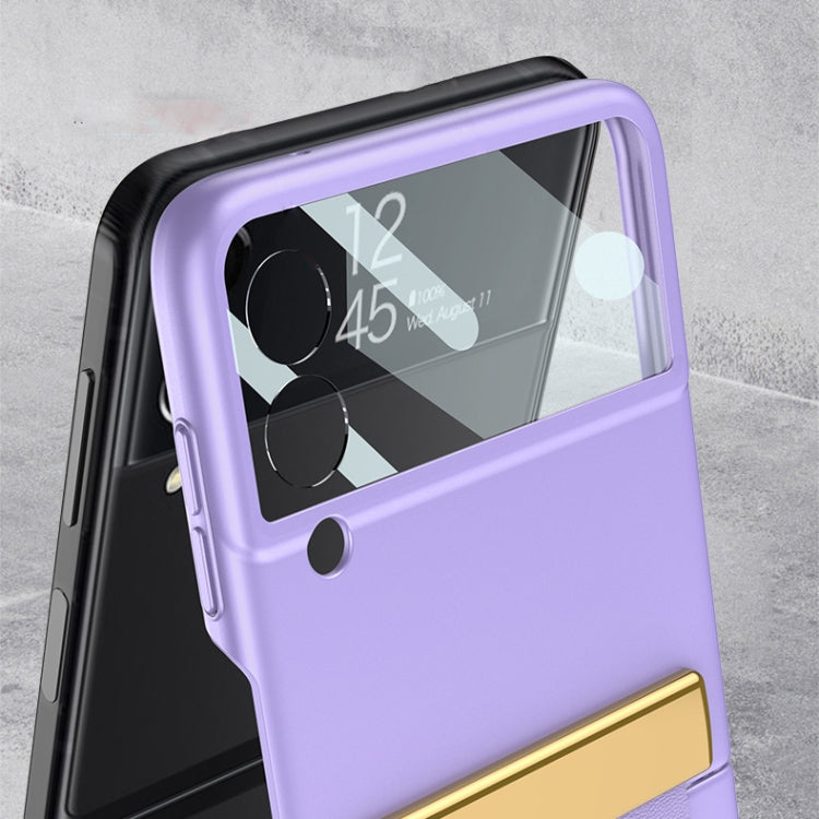 For Samsung Galaxy Z Flip3 5G GKK Ultra-thin Full Coverage Phone Case with Wristband(Purple) - Galaxy Phone Cases by GKK | Online Shopping UK | buy2fix