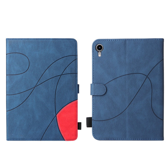 Dual-color Splicing Horizontal Flip Leather Tablet Case For iPad mini 6(Blue) - More iPad Cases by buy2fix | Online Shopping UK | buy2fix