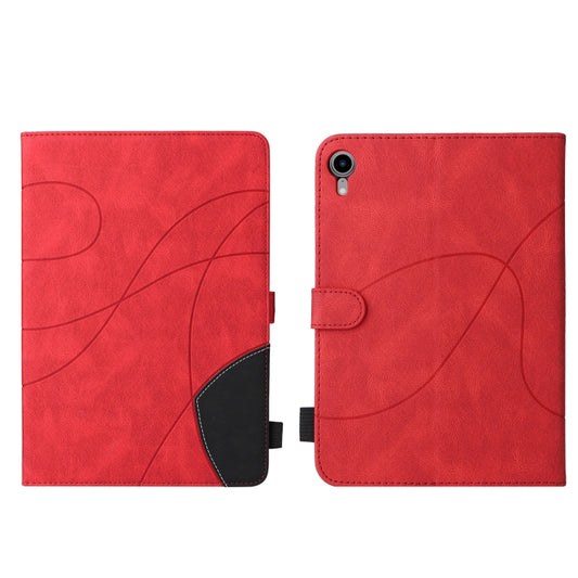 Dual-color Splicing Horizontal Flip Leather Tablet Case For iPad mini 6(Red) - More iPad Cases by buy2fix | Online Shopping UK | buy2fix