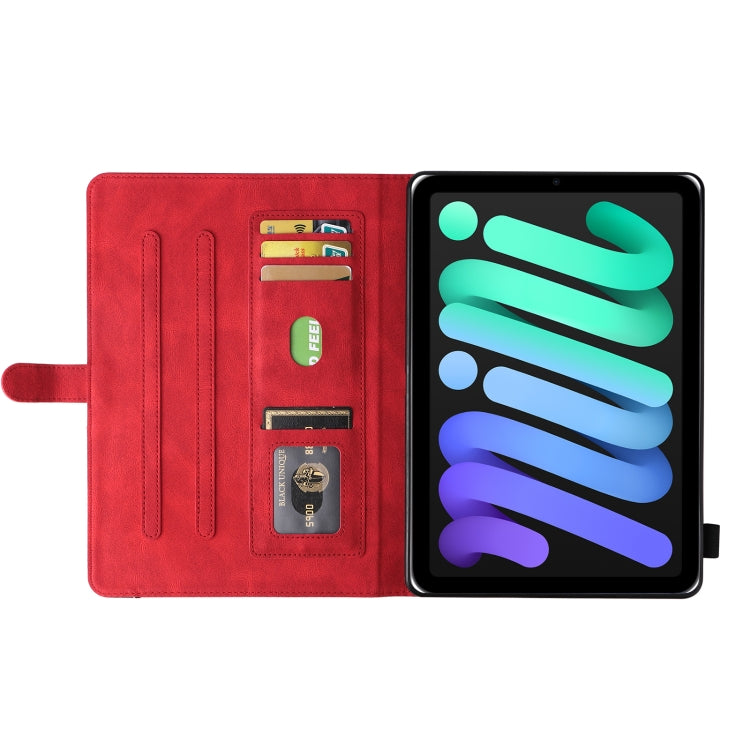 Dual-color Splicing Horizontal Flip Leather Tablet Case For iPad mini 6(Red) - More iPad Cases by buy2fix | Online Shopping UK | buy2fix