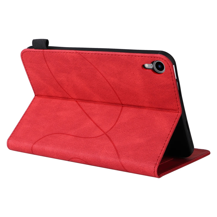 Dual-color Splicing Horizontal Flip Leather Tablet Case For iPad mini 6(Red) - More iPad Cases by buy2fix | Online Shopping UK | buy2fix