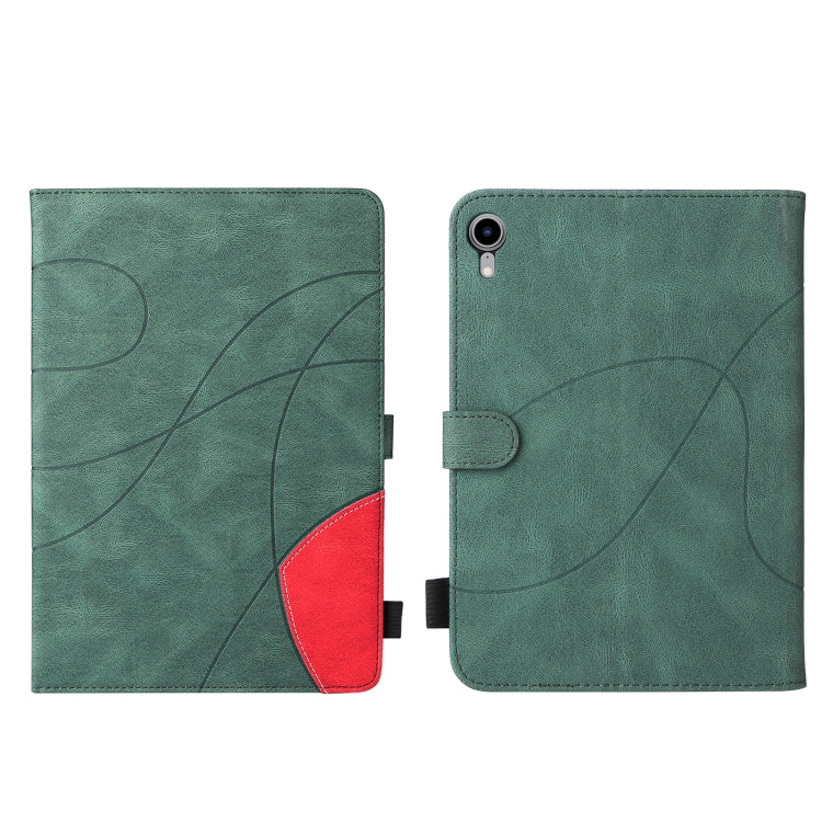 Dual-color Splicing Horizontal Flip Leather Tablet Case For iPad mini 6(Green) - More iPad Cases by buy2fix | Online Shopping UK | buy2fix