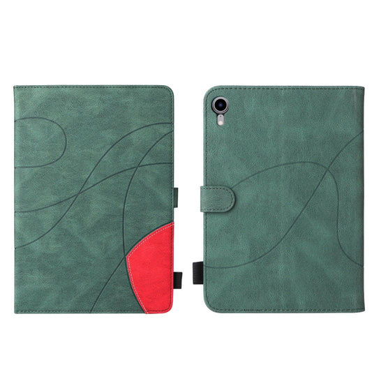 Dual-color Splicing Horizontal Flip Leather Tablet Case For iPad mini 6(Green) - More iPad Cases by buy2fix | Online Shopping UK | buy2fix