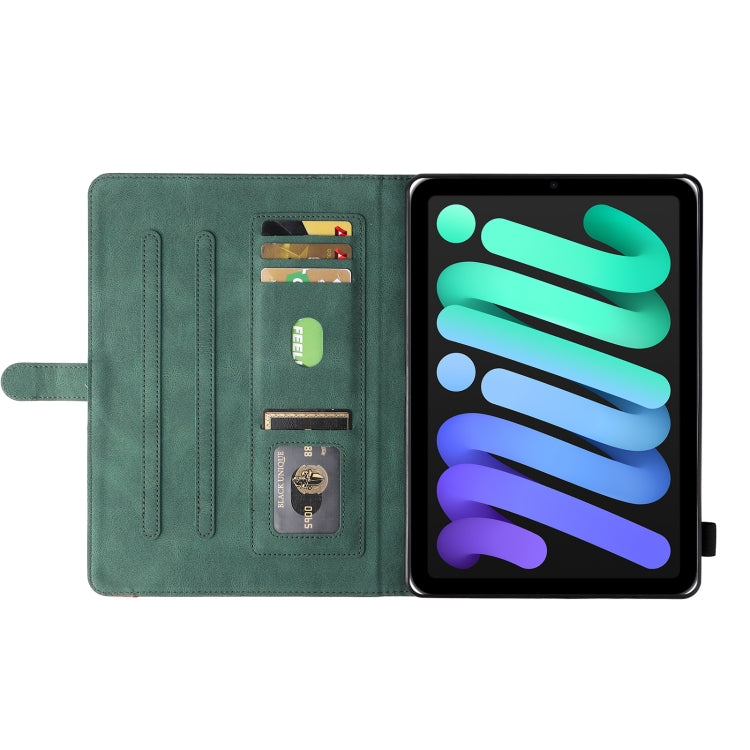 Dual-color Splicing Horizontal Flip Leather Tablet Case For iPad mini 6(Green) - More iPad Cases by buy2fix | Online Shopping UK | buy2fix