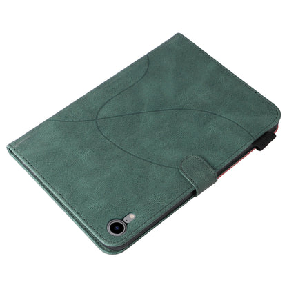 Dual-color Splicing Horizontal Flip Leather Tablet Case For iPad mini 6(Green) - More iPad Cases by buy2fix | Online Shopping UK | buy2fix