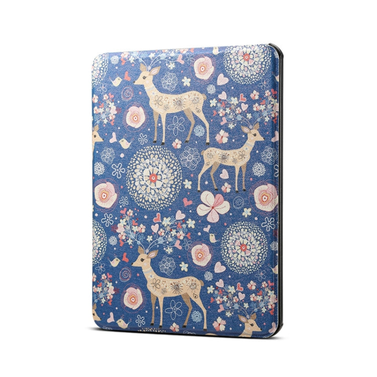 For Amazon Kindle Paperwhite 5 2021 Pattern PU Leather Tablet Case(Elk Blue) by buy2fix