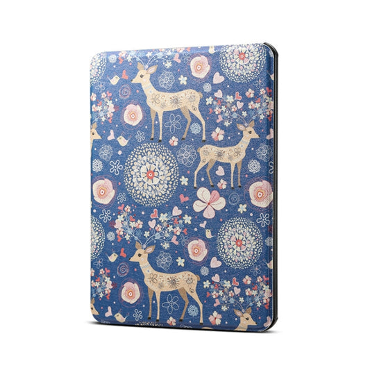 For Amazon Kindle Paperwhite 5 2021 Pattern PU Leather Tablet Case(Elk Blue) by buy2fix
