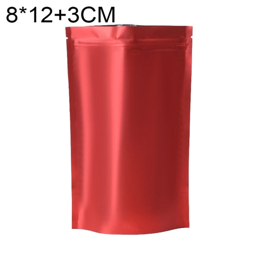 100 PCS/Set Matte Aluminum Foil Snack Stand-up Pouch, Size:8x12+3cm(Red) - Preservation Supplies by buy2fix | Online Shopping UK | buy2fix