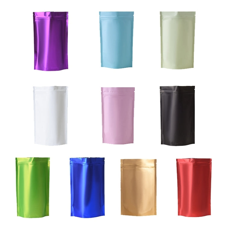 100 PCS/Set Matte Aluminum Foil Snack Stand-up Pouch, Size:12x20+4cm(Beige Yellow) by buy2fix