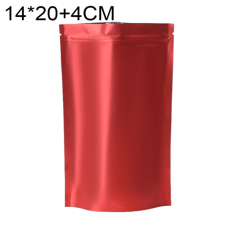 100 PCS/Set Matte Aluminum Foil Snack Stand-up Pouch, Size:14x20+4cm(Red) by buy2fix