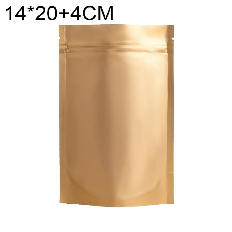 100 PCS/Set Matte Aluminum Foil Snack Stand-up Pouch, Size:14x20+4cm(Gold) by buy2fix
