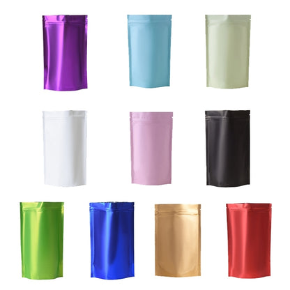 100 PCS/Set Matte Aluminum Foil Snack Stand-up Pouch, Size:15x22+4cm(Purple) by buy2fix