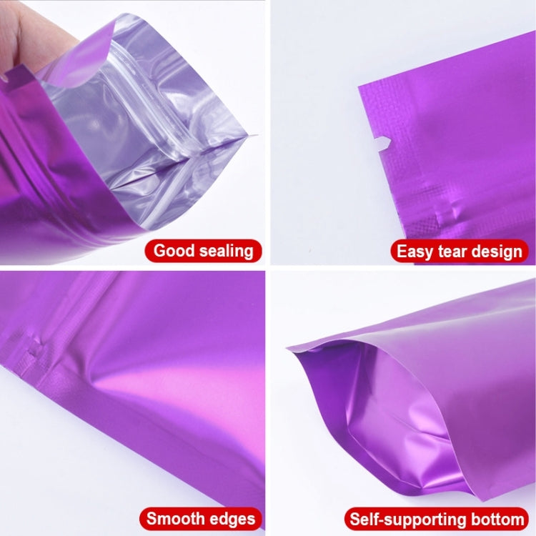 100 PCS/Set Matte Aluminum Foil Snack Stand-up Pouch, Size:15x22+4cm(Blue) by buy2fix