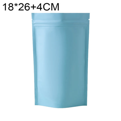 100 PCS/Set Matte Aluminum Foil Snack Stand-up Pouch, Size:18x26+4cm(Sky Blue) - Preservation Supplies by buy2fix | Online Shopping UK | buy2fix