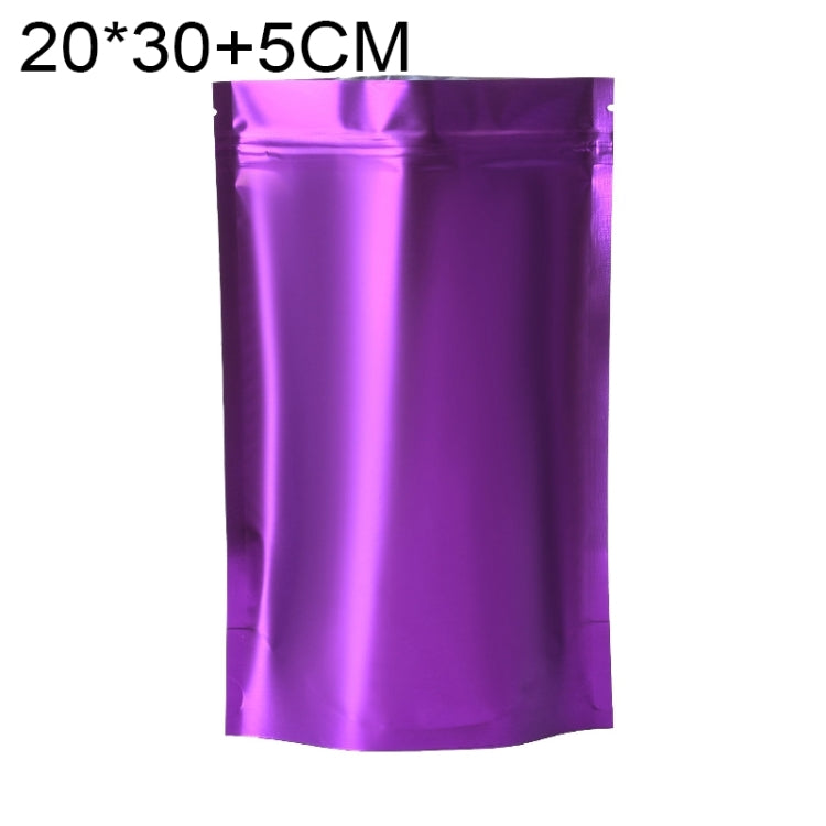 100 PCS/Set Matte Aluminum Foil Snack Stand-up Pouch, Size:20x30+5cm(Purple) by buy2fix