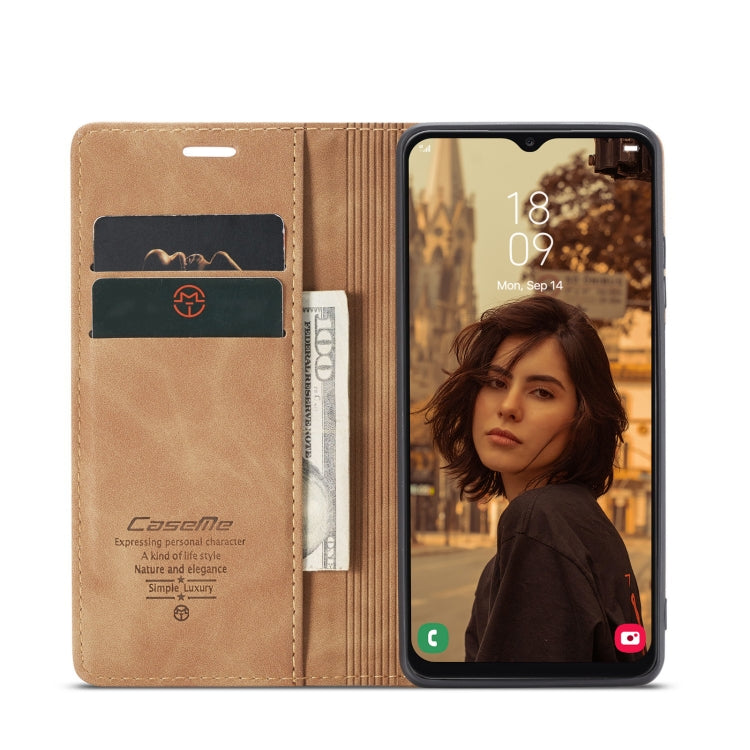 For Samsung Galaxy A13 4G/A13 5G/A04S/A04/M13 5G CaseMe 013 Multifunctional Horizontal Flip Leather Phone Case(Brown) by CaseMe