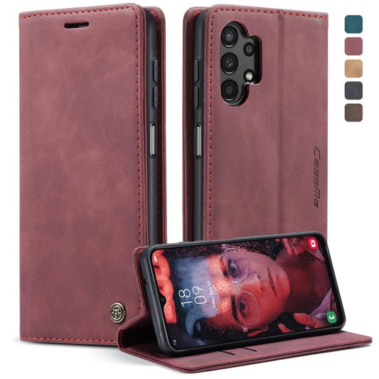 For Samsung Galaxy A13 4G/A13 5G/A04S/A04/M13 5G CaseMe 013 Multifunctional Horizontal Flip Leather Phone Case(Wine Red) by CaseMe