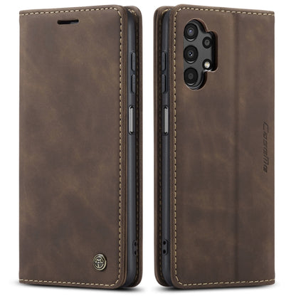 For Samsung Galaxy A13 4G/A13 5G/A04S/A04/M13 5G CaseMe 013 Multifunctional Horizontal Flip Leather Phone Case(Coffee) by CaseMe