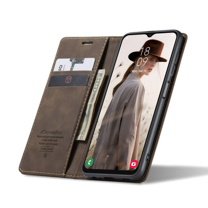 For Samsung Galaxy A13 4G/A13 5G/A04S/A04/M13 5G CaseMe 013 Multifunctional Horizontal Flip Leather Phone Case(Coffee) by CaseMe