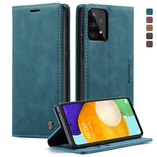 For Samsung Galaxy A53 5G CaseMe 013 Multifunctional Horizontal Flip Leather Phone Case(Blue)