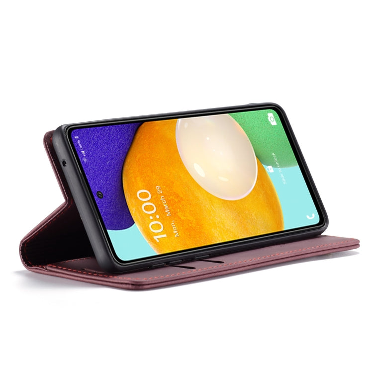 For Samsung Galaxy A53 5G CaseMe 013 Multifunctional Horizontal Flip Leather Phone Case(Wine Red) by CaseMe