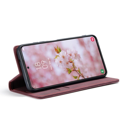 For Samsung Galaxy S22 CaseMe 013 Multifunctional Horizontal Flip Leather Phone Case(Wine Red) by CaseMe