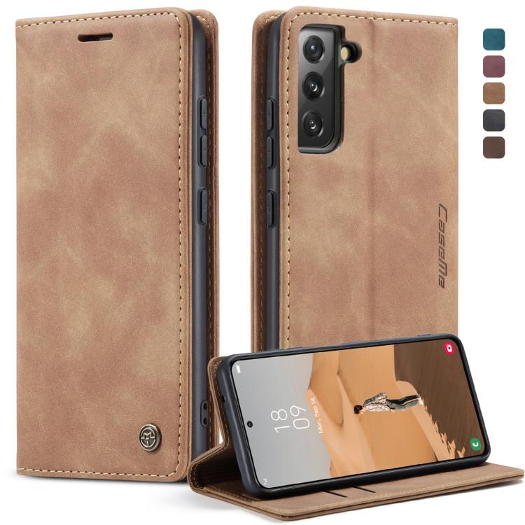 For Samsung Galaxy S22+ CaseMe 013 Multifunctional Horizontal Flip Leather Phone Case(Brown) by CaseMe
