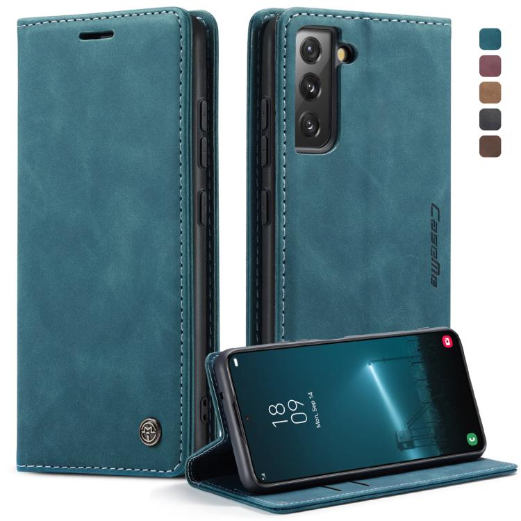For Samsung Galaxy S22+ CaseMe 013 Multifunctional Horizontal Flip Leather Phone Case(Blue) by CaseMe