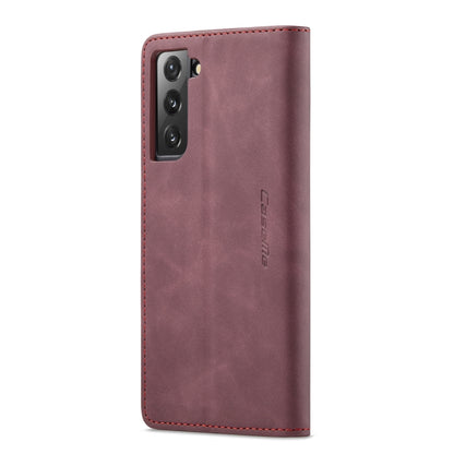 For Samsung Galaxy S22+ CaseMe 013 Multifunctional Horizontal Flip Leather Phone Case(Wine Red) by CaseMe