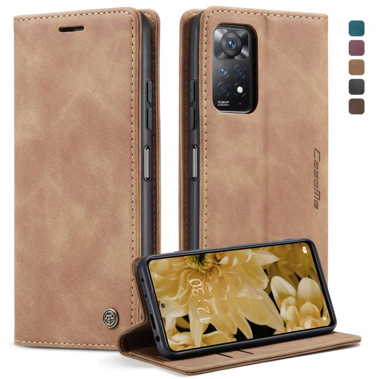 For Xiaomi Redmi Note 11 Pro Global/Redmi Note 11 Pro 5G Global CaseMe 013 Multifunctional Horizontal Flip Leather Phone Case(Brown) by CaseMe