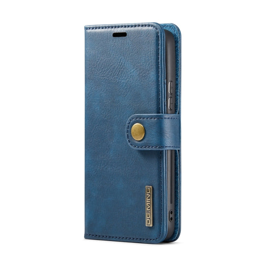 For Samsung Galaxy S22+ 5G DG.MING Crazy Horse Texture Detachable Magnetic Leather Phone Case(Blue) by DG.MING