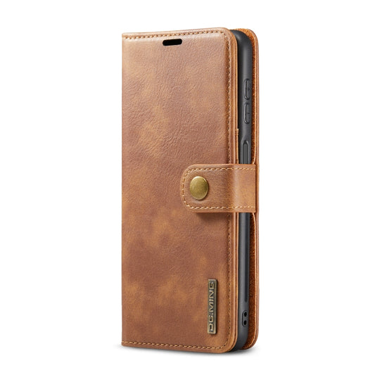 For Samsung Galaxy A13 5G DG.MING Crazy Horse Texture Detachable Magnetic Leather Phone Case(Brown) by DG.MING