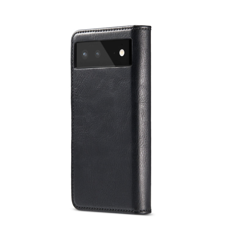 For Google Pixel 6 DG.MING Crazy Horse Texture Detachable Magnetic Leather Phone Case(Black) by DG.MING