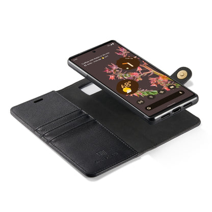 For Google Pixel 6 DG.MING Crazy Horse Texture Detachable Magnetic Leather Phone Case(Black) by DG.MING
