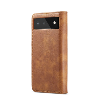 For Google Pixel 6 DG.MING Crazy Horse Texture Detachable Magnetic Leather Phone Case(Brown) by DG.MING